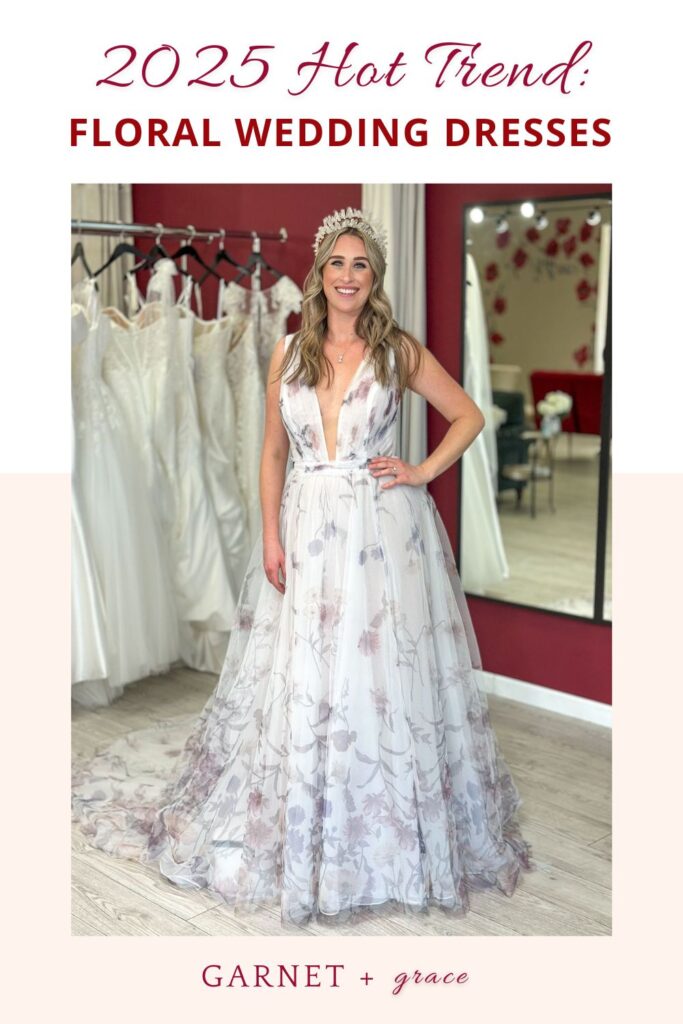 floral aline wedding dress near me whittier california bridal shop